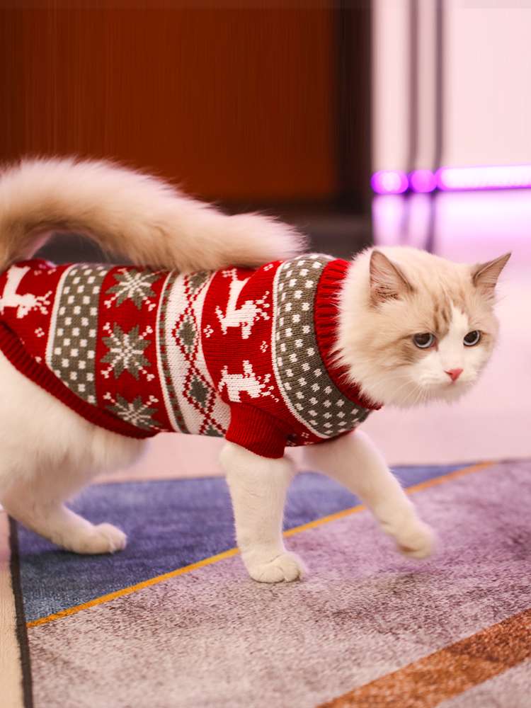 猫 防寒服 | ペット用クリスマスセーター