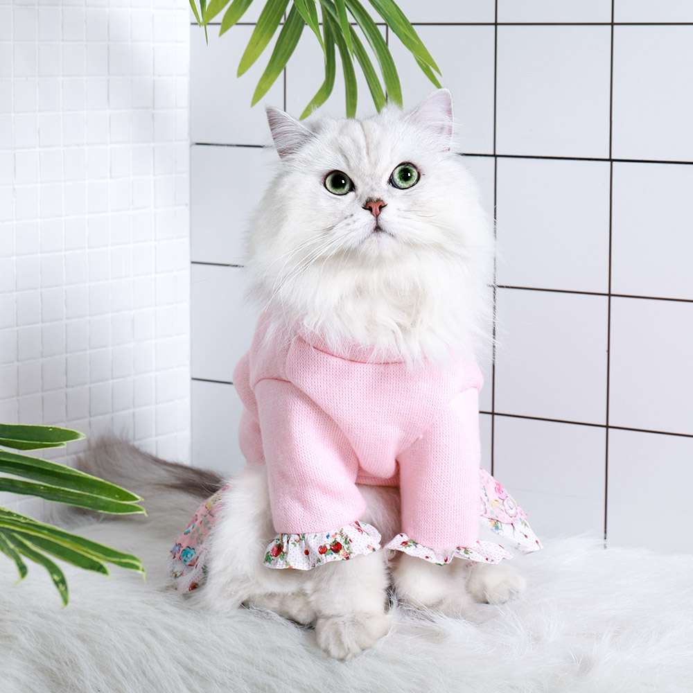 猫 洋服 | ふわもこ猫ちゃんの春色コーデセット