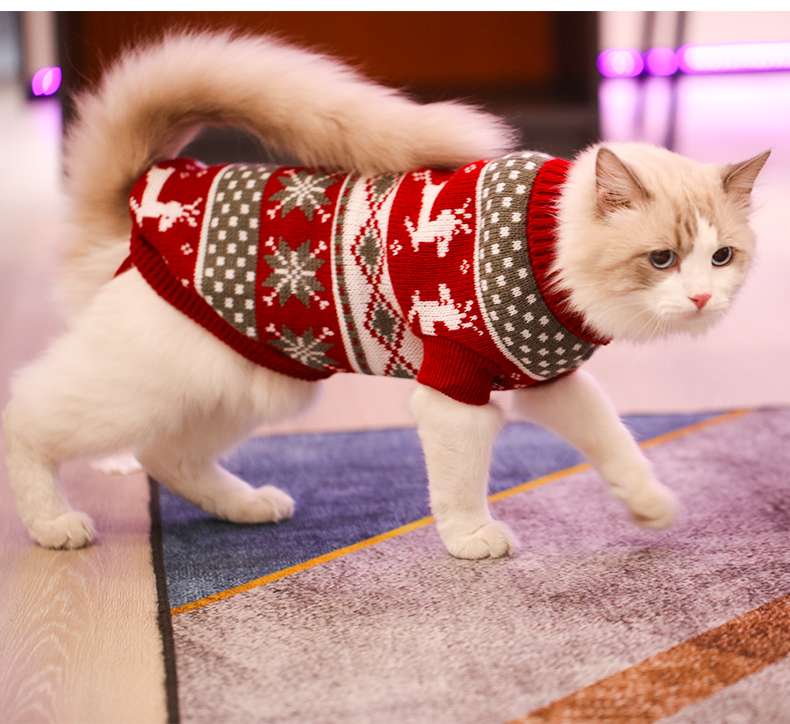 猫 防寒服 | ペット用クリスマスセーター