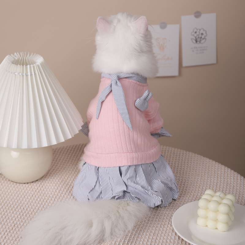 猫 洋服 | ふわもこ猫ちゃんの春色コーデセット