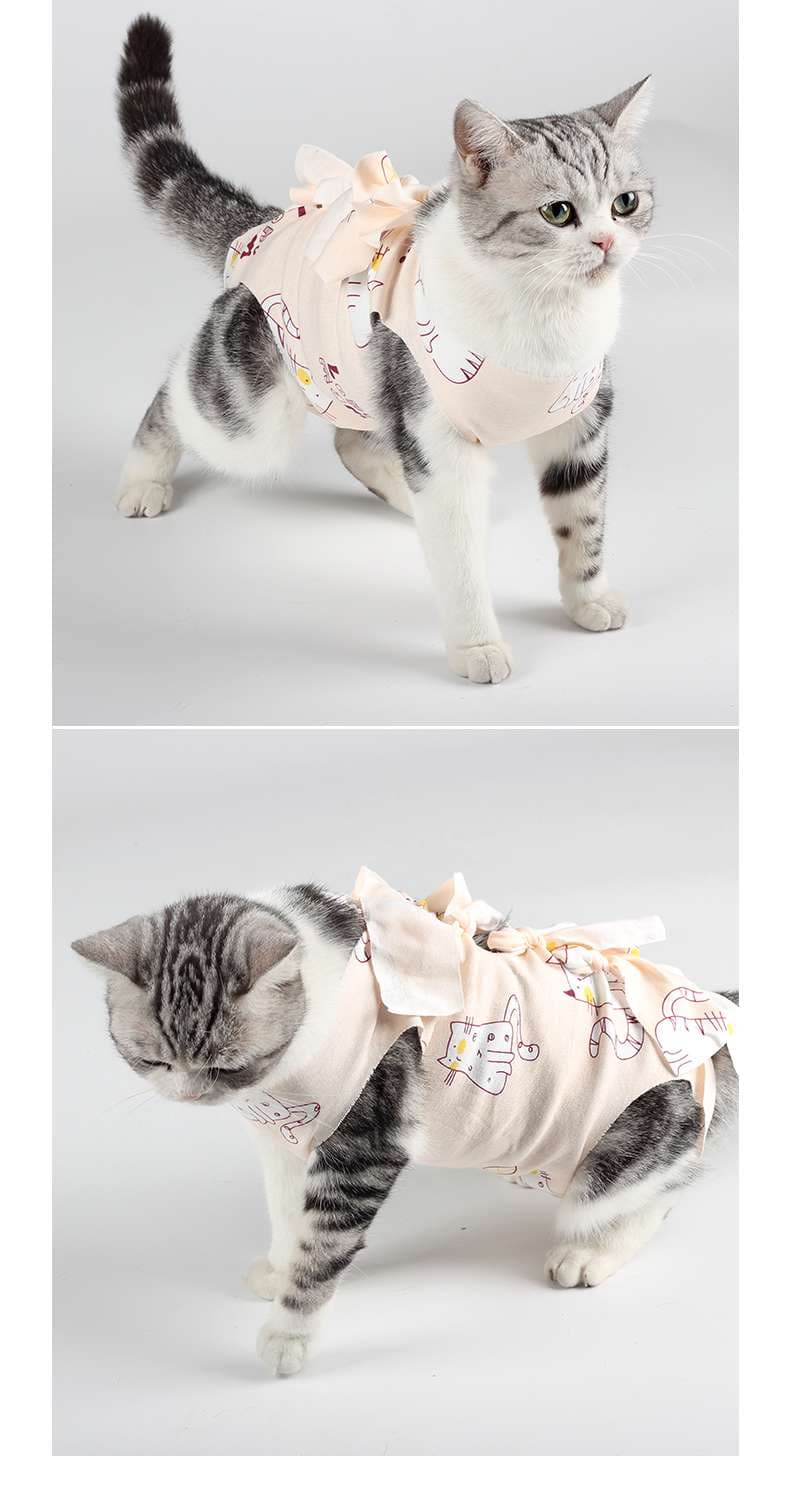 猫 術後服 | ふんわりリボン付き猫用術後服