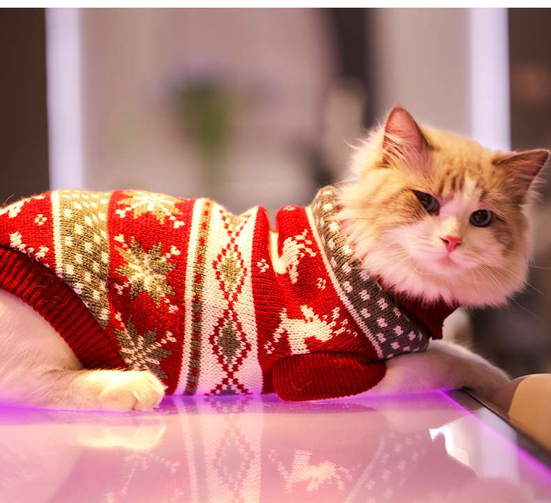 猫 防寒服 | ペット用クリスマスセーター