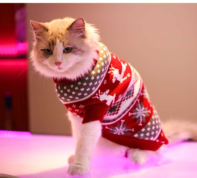 猫 防寒服 | ペット用クリスマスセーター