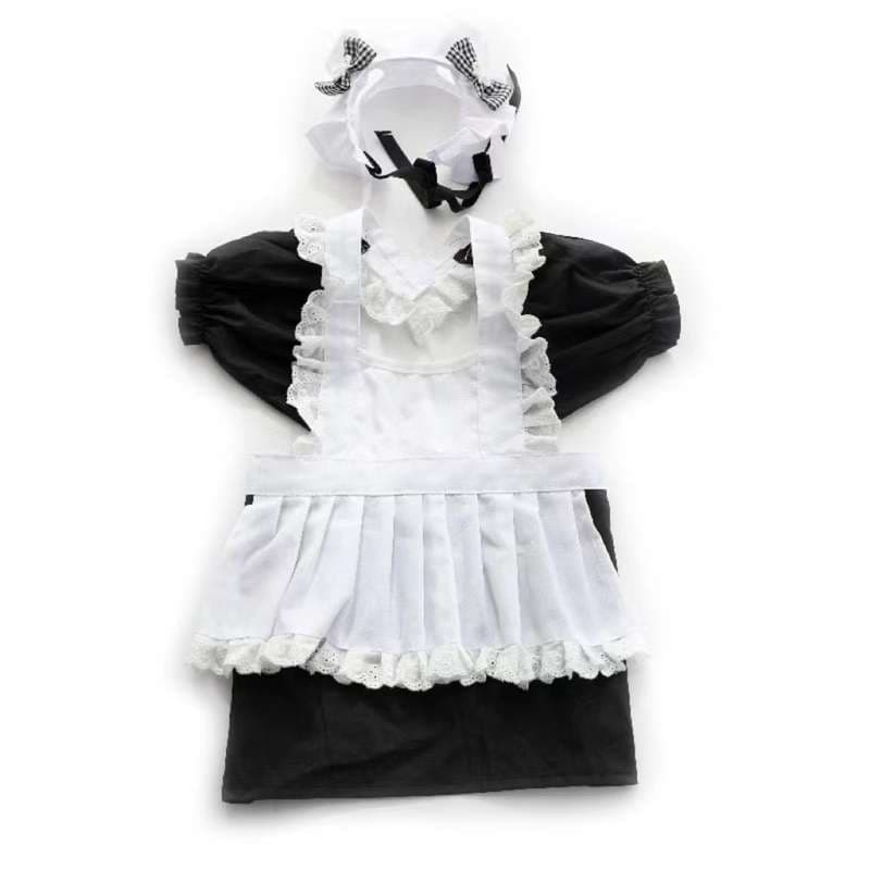 猫 コスプレ | メイド風フリルドレス猫用コスチューム