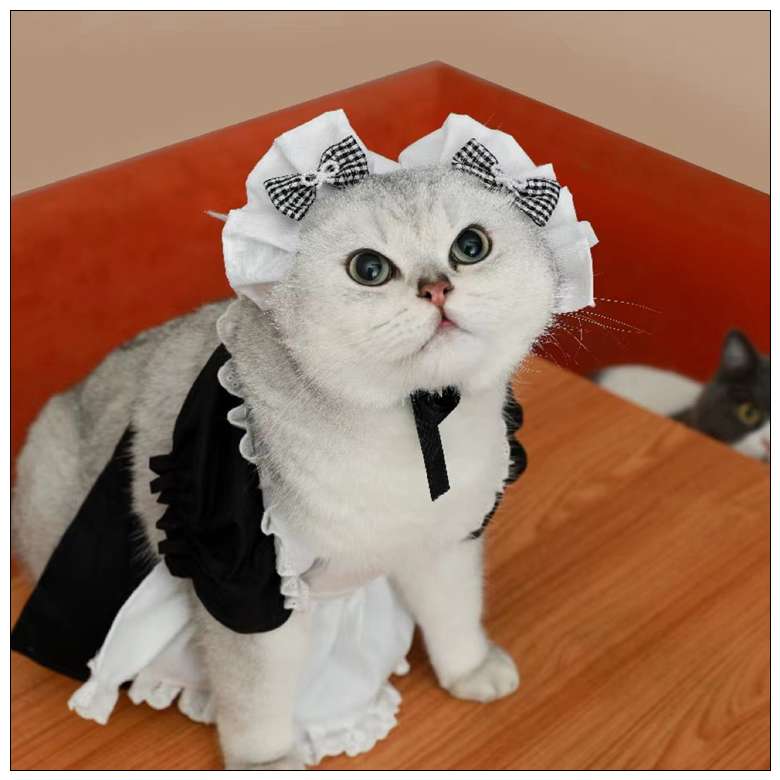 猫 コスプレ | メイド風フリルドレス猫用コスチューム